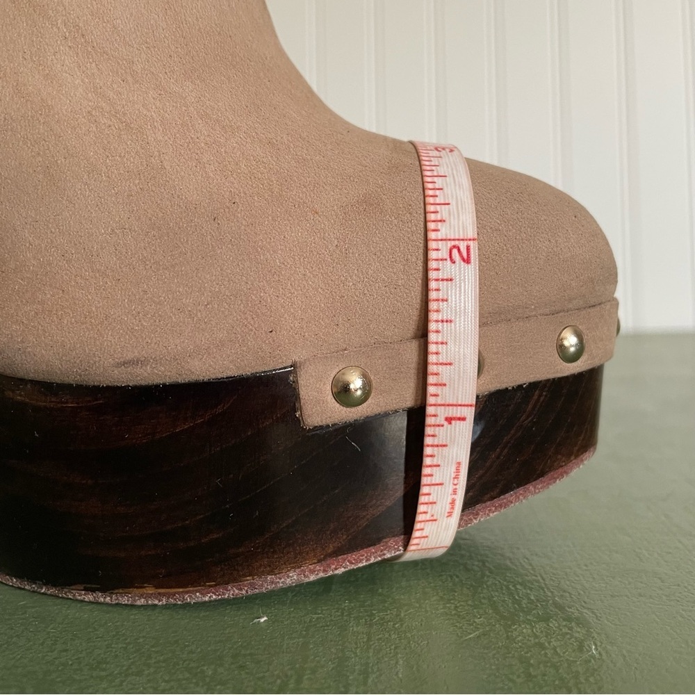 Finsk Avant Garde Architectural Wooden Wedges in Neutral Nubuck *Brazil* - Picture 10 of 16